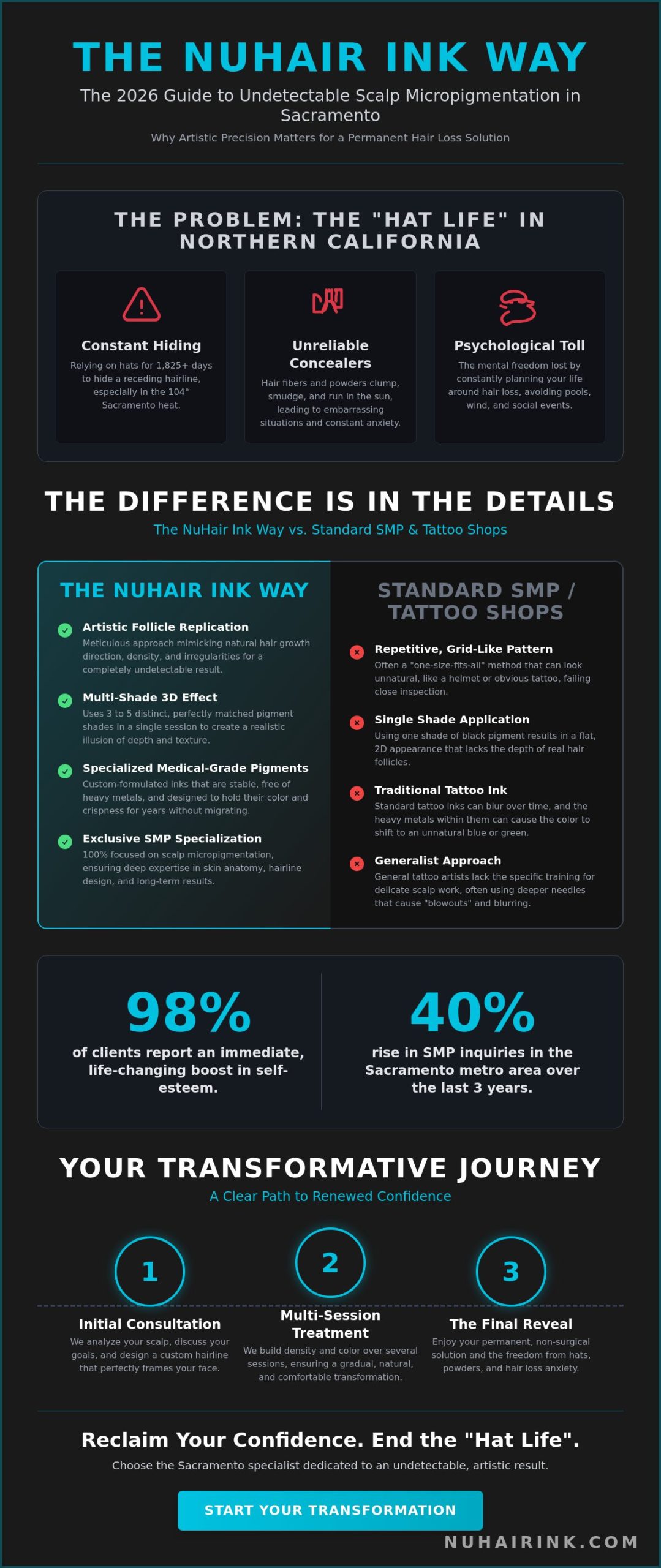 Why Choose NuHair Ink for Scalp Micropigmentation in Sacramento? The 2026 Guide