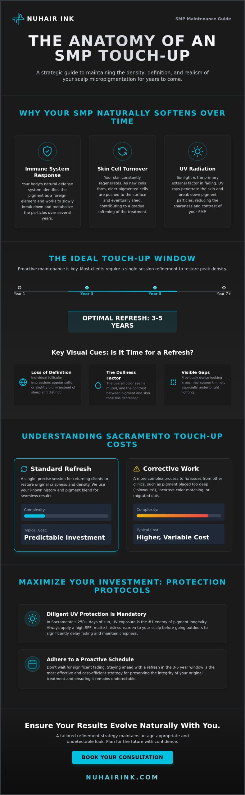 SMP Touch-Up Cost in Sacramento: 2026 Maintenance & Pricing Guide